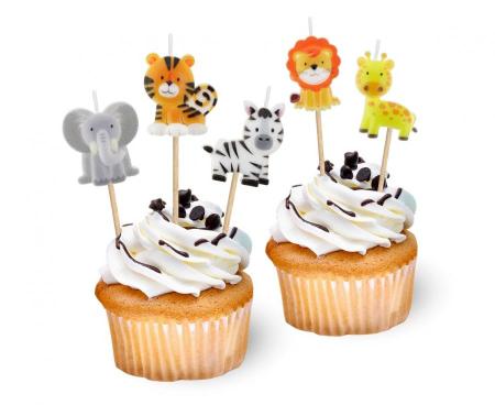 Preview: Minikerzen Dschungeltiere, 5 St.