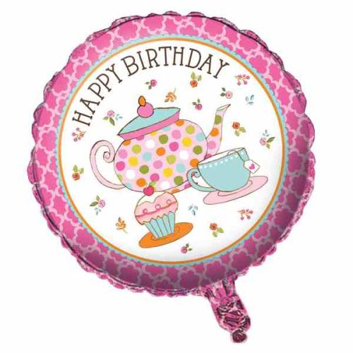 Folienballon Tea Time, 1 St.- Deko Kindergeburtstag