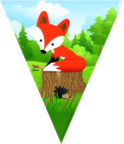 Wimpelkette Kleiner Fuchs - Deko Kindergeburtstag