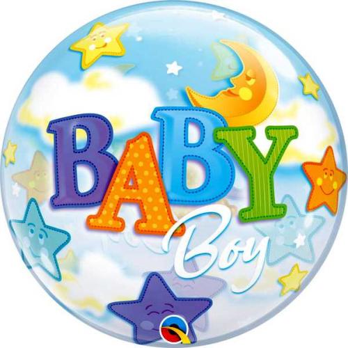 Bubble Ballon Baby Boy  - Heliumballons