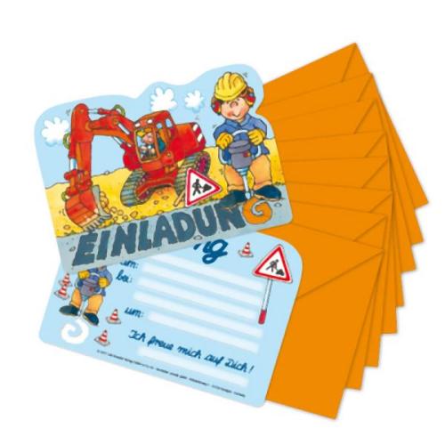 Einladung Bagger - Bagger Party Kindergeburtstag