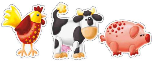 Dekofiguren Farm Babys, 8 St. - Deko Kindergeburtstag