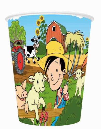 Becher Flos Bauernhof Party - Deko Kindergeburtstag