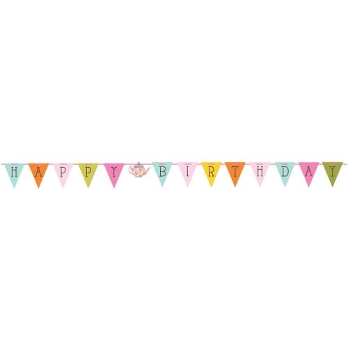 Girlande Tea Time Teeparty - Deko Kindergeburtstag