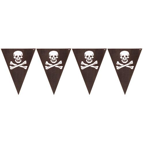 Wimpelkette Totenkopf Deko Piratenparty