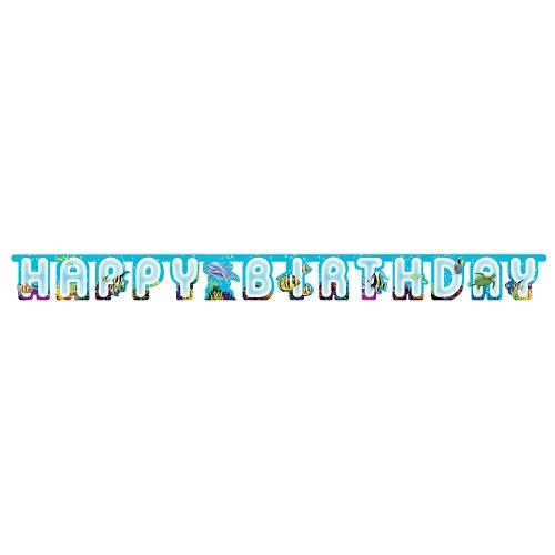 Buchstabengirlande Ozean Party - Deko Kindergeburtstag