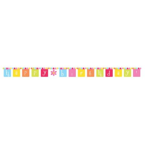 Buchstabengirlande Blumen Party Happy Birthday
