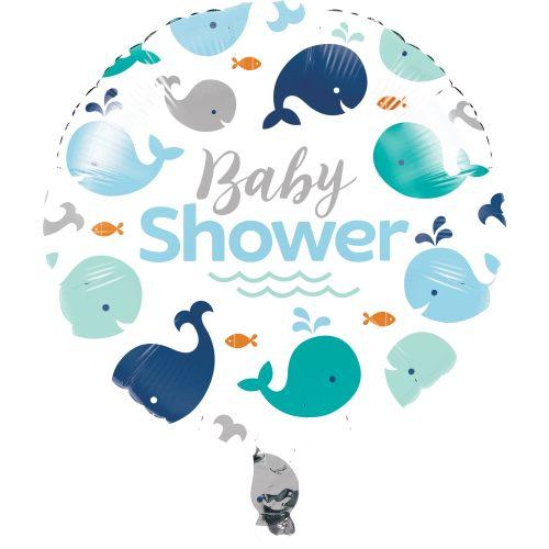 Folienballon Kleiner Wal Blau - Deko Babyparty
