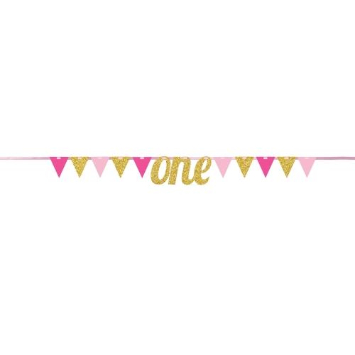 Wimpelgirlande Goldiger 1. Geburtstag - Party Deko 1. Geburtstag