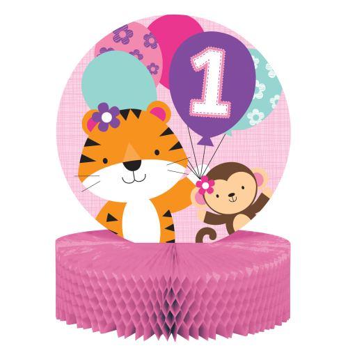 Tischdekoration Mein 1. Geburtstag Mädchen - Deko Kindergeburtstag