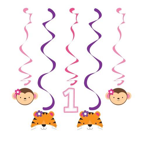 Hängedekoration Mein 1. Geburtstag Mädchen - Deko Kindergeburtstag