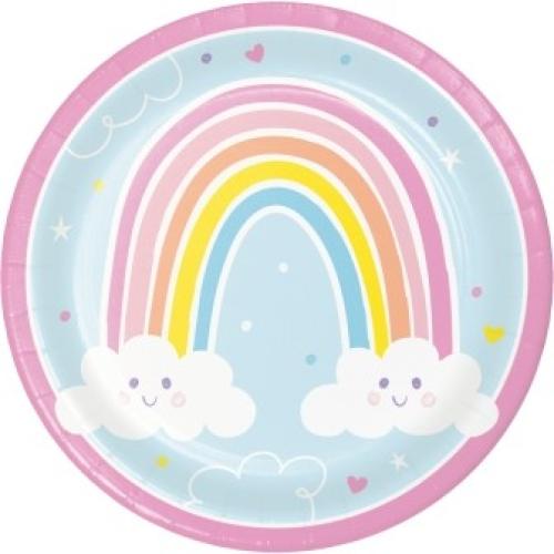 Teller Regenbogen Party - Deko Kindergeburtstag