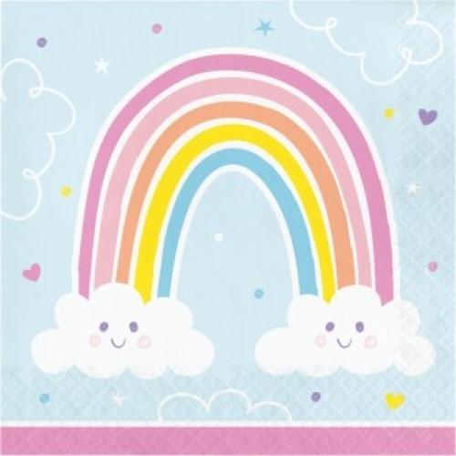 Servietten Regenbogen Party - Deko Kindergeburtstag