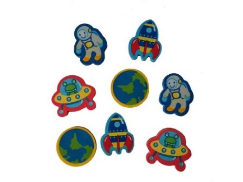 Radiergummi Set Weltraum 8er Set Mitgebsel Kindergeburtstag