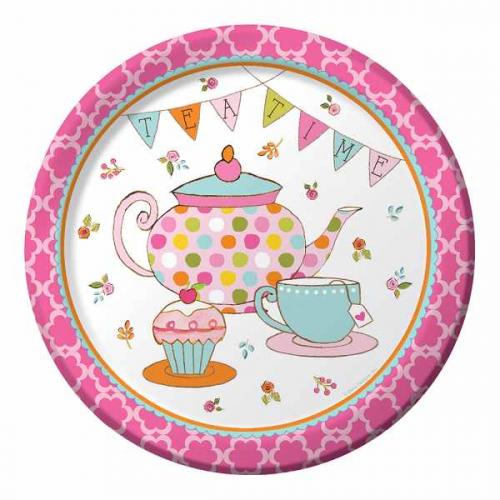Teller Tea Time, 8 St.- Deko Kindergeburtstag