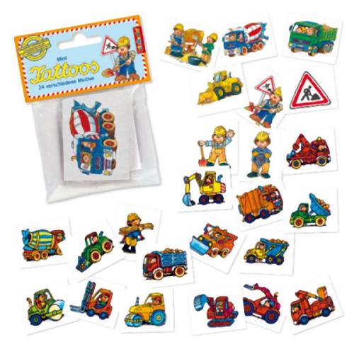 Mini Tattoo Set Baustelle - Party Mitgebsel