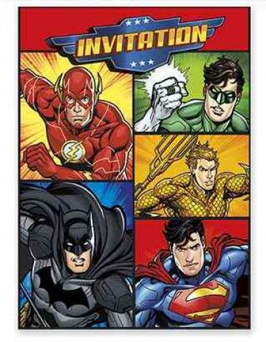Einladung Justice League Deko Kindergeburtstag