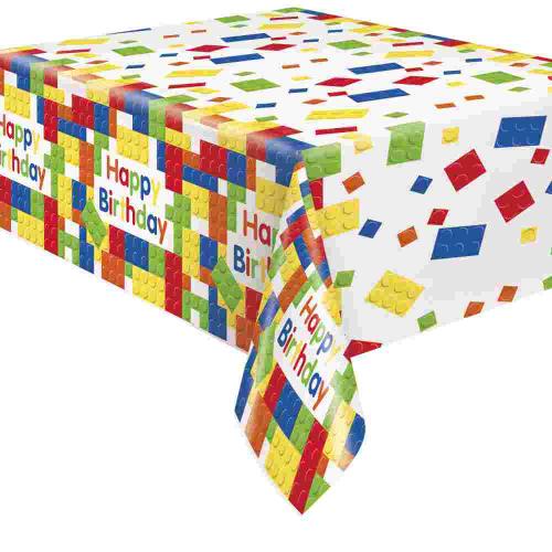 Tischdecke Bausteine - Deko Kindergeburtstag