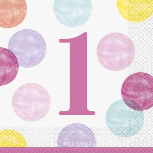 Servietten Erster Geburtstag Deko 1. Geburtstag Pink