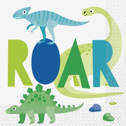 Servietten Kleine Dinosaurier - Deko Din o Party