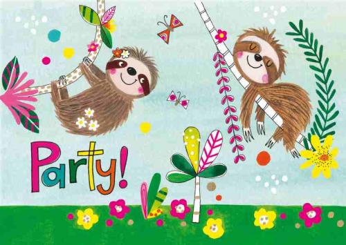 Einladung Faultier Party Deko Kindergeburtstag