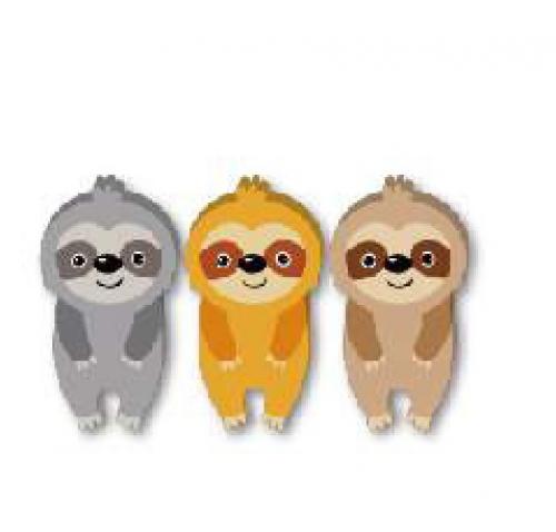 Radiergummi Set Faultiere 8er Set Mitgebsel Kindergeburtstag