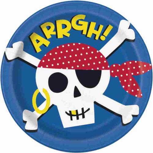 Teller Ahoi Piraten - Deko Kindergeburtstag