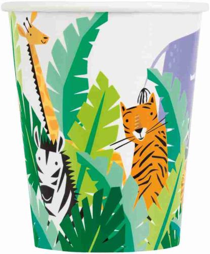 Becher Wilde Tiere - Deko Kindergeburtstag