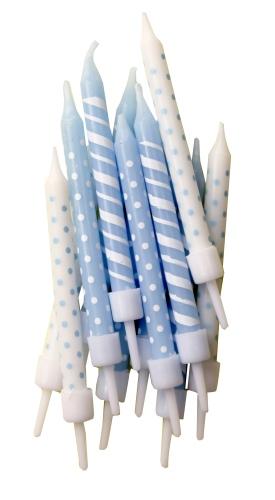 Minikerzen blau - Deko Babyparty