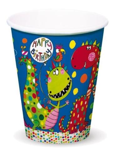 Becher Frecher Dino Deko Dinosaurier Kindergeburtstag Party