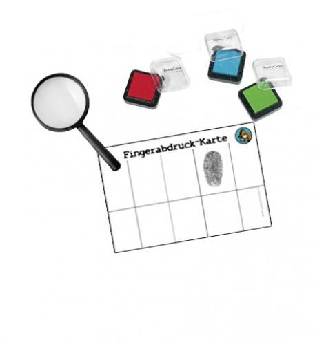 Mini-Fingerabdruck-Set Detektiv Party - Deko  Kindergeburtstag