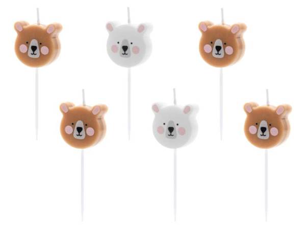 Minikerzen Bär - Deko Kindergeburtstag