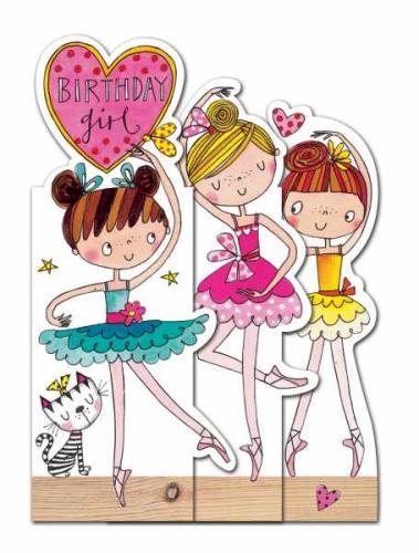 Glückwunschkarte Kleine Ballerina - Glückwunschkarte Kindergeburtstag