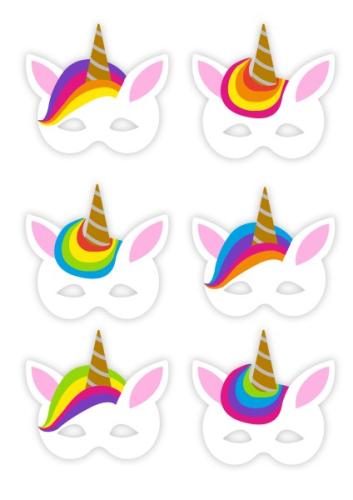 Moosgummimasken Einhorn - Party Mitgebsel