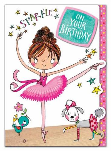 Glückwunschkarte Kleine Ballerina - Glückwunschkarte Kindergeburtstag