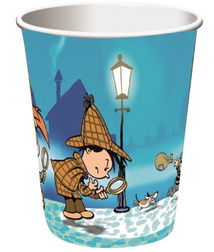 Becher Detektiv Flo, 8 St. - Deko  Kindergeburtstag