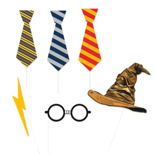 Foto-Booth-Set Harry Potter - Zauberer Party Kindergeburtstag