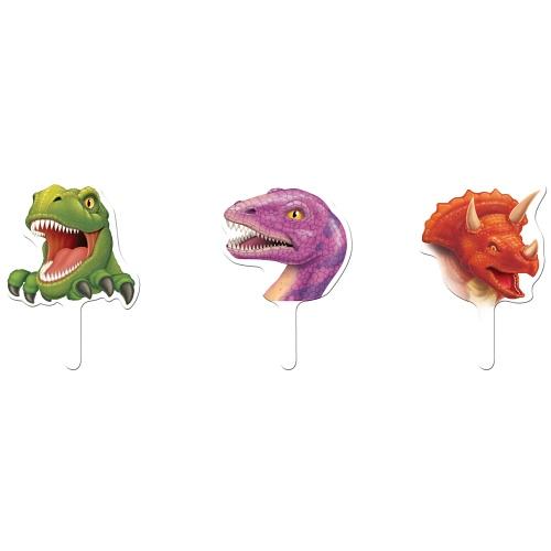 Muffinpicker Dino Alarm, 12 St. - Deko Kindergeburtstag