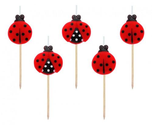 Minikerzen Marienkäfer- Deko Kinergeburtstag